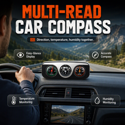 🔥‑50% Réduction ! Boussole multifonctionnelle pour tableau de bord voiture 🚗 Précise, facile à installer pour vos trajets routiers ✨
