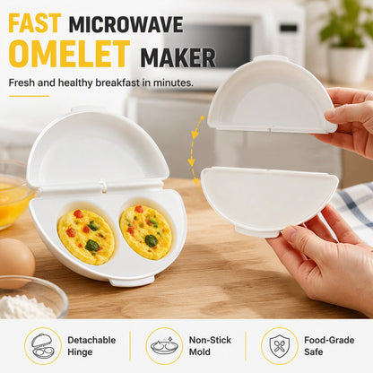 🎉Promotion phare 2026 — Plus de 14 200 exemplaires vendus !💞Appareil 2-en-1 pour omelettes et œufs au micro-ondes🍳