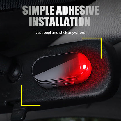 🔥‑50% Réduction ! Voyant d’alarme antivol solaire pour voiture 🚗 Sans fil, simulation de vigilance, dissuade les voleurs facilement ✨