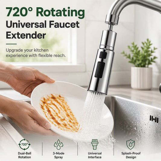 🔥‑50% Réduction ! Embout de robinet de cuisine rotatif universel 🚰 Multi‑angles, facilite la vaisselle, installation rapide sans outil ✨