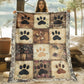 🐾🔥50% DE RÉDUCTION ! Couverture flanelle motif pattes, ultra douce, réconfortante pour canapé🛋️