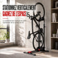 🚲🅿️ Support de Stationnement au Sol pour Vélo Pliable – Double Colonne en U, Hauteur Réglable et Compatible VTT