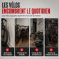 🚲🅿️ Support de Stationnement au Sol pour Vélo Pliable – Double Colonne en U, Hauteur Réglable et Compatible VTT