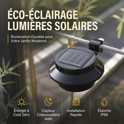 🔥‑50% Réduction !🛒✨ Lampes solaires murales pour gouttières ☀️ LED étanches extérieur, parfait pour jardin et clôture ✨
