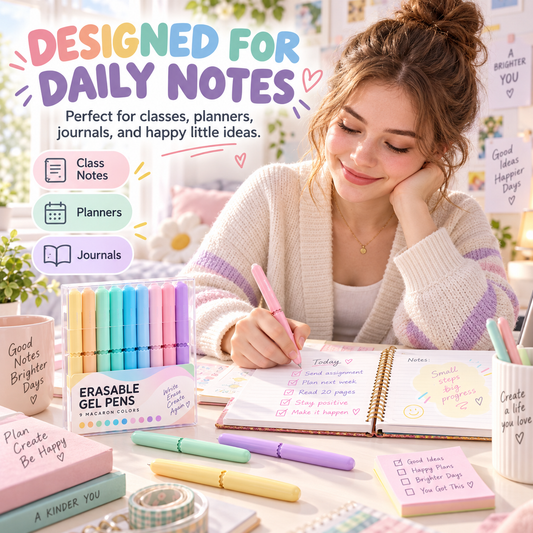 🔥 50% DE RÉDUCTION ! ✨Écrivez et effacez en un clin d'œil ! Stylos gel effaçables 8 couleurs, sans salissures