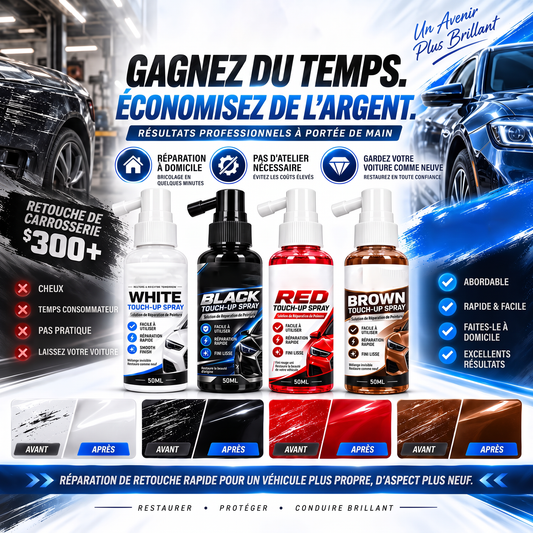 🔥‑50% de réduction ! Spray retouche rayures peinture auto 🚗 Réparation rapide, masque les traces, utilisation simple ✨