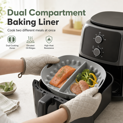 🔥PROMO 50% ! Moule double en silicone souple ✨ 2 compartiments, démoulage facile, lavage rapide, cuisine saine 🧽🍳