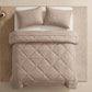 📢50 % DE RÉDUCTION !! ⏰ Ensemble de couette matelassée 3 pièces avec taies d'oreiller – Microfibre toutes saisons
