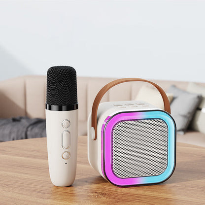 🔥-50% Mini Machine Karaoké 🎤Avec microphones sans fil, son puissant pour fêtes