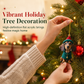 🎄-50% ! Ornement suspendu acrylique Teckel de Noël, design mignon, décoration sapin festive ✨