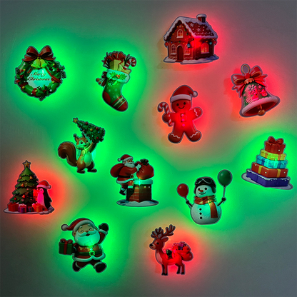 🎅SOLDES NOËL -49%✨Autocollants muraux lumineux de Noël, déco festive facile à poser🎄
