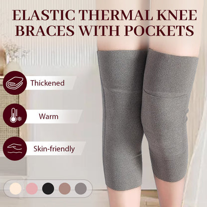 🔥50% DE RÉDUCTION !🦵Genouillères Thermiques Élastiques ✨Avec Poches, Maintien Confortable, Soulagement Genou🧊