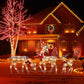 ⏳🔥 Offre limitée : -50 % ! ⏰Ensemble de rennes de Noël lumineux à LED avec nœuds, famille décorative pour l’intérieur et l’extérieur