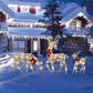⏳🔥 Offre limitée : -50 % ! ⏰Ensemble de rennes de Noël lumineux à LED avec nœuds, famille décorative pour l’intérieur et l’extérieur