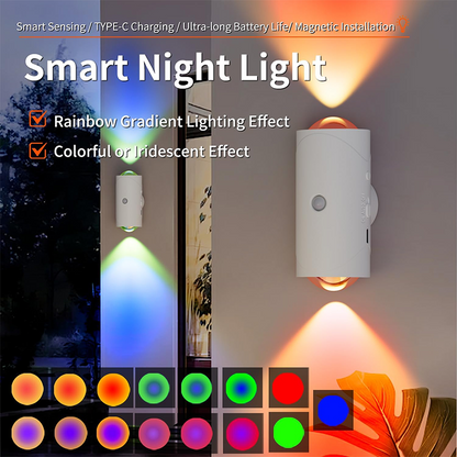🔥50% DE RÉDUCTION !🌙Veilleuse Changement Couleur ✨Détection Automatique, Douce Lumière, Chambre Enfant💡