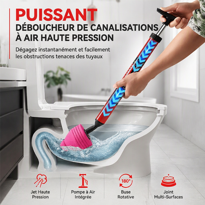 🔥-50% DE RÉDUCTION✨Déboucheur canalisation haute pression 🚰1s débouchage, buse 180°, sans produit chimique
