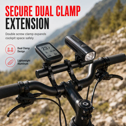 🔥-50% DE RÉDUCTION✨Rallonge de cintre vélo alliage aluminium🚲Solide et léger, étend l’espace pour accessoires