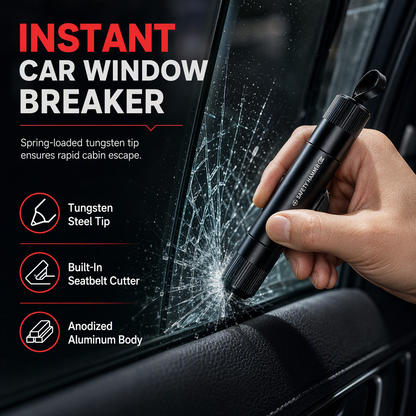 🔥-50% DE RÉDUCTION✨Marteau de sécurité voiture portable🔨Brise-vitres mini, coupe-ceinture, urgence auto essentiel