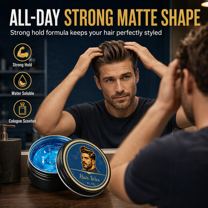 🔥-50% DE RÉDUCTION✨Cire coiffante homme 130g💈Parfum eau de Cologne, tenue forte et finition mate