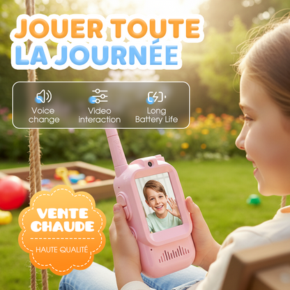 🔥-50% DE RÉDUCTION✨Ensemble talkie-walkie vidéo enfant📹Appel vidéo & voix, longue portée, jeu interactif familial