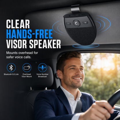 🚗🔥50% DE RÉDUCTION ! Kit mains libres Bluetooth SP11 pare-soleil, appels et lecture audio facile📞