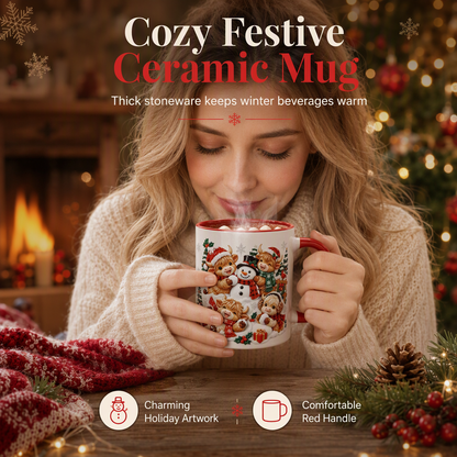 ⏰PROMO -40%✨Mug bonhomme de neige🎁Céramique solide, idéal cadeau de Noël