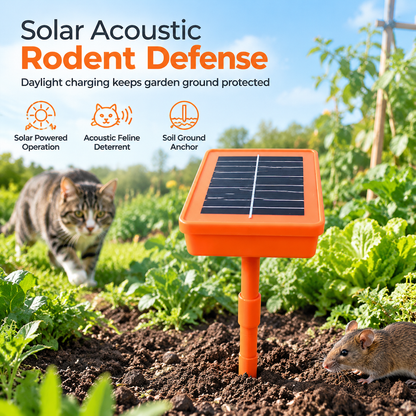 ☀️🔥-50% ! Répulsif solaire pour rongeurs jardin, son de miaulement, économe sans fil🔋