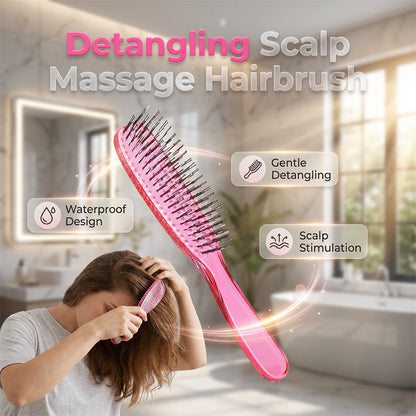 🔥⏰50% DE RÉDUCTION ✨ Brosse démêlante massante, démêle doucement sans tirer, cheveux secs et mouillés 💆‍♀️