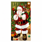 🎄 Décoration de porte de Noël – S'enfile en 30 secondes, 185 x 90 cm, 24 modèles en polyester épais