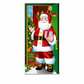 🎄 Décoration de porte de Noël – S'enfile en 30 secondes, 185 x 90 cm, 24 modèles en polyester épais