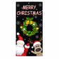 🎄 Décoration de porte de Noël – S'enfile en 30 secondes, 185 x 90 cm, 24 modèles en polyester épais