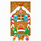 🎄 Décoration de porte de Noël – S'enfile en 30 secondes, 185 x 90 cm, 24 modèles en polyester épais