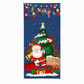 🎄 Décoration de porte de Noël – S'enfile en 30 secondes, 185 x 90 cm, 24 modèles en polyester épais