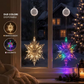 🔥⏰50% DE RÉDUCTION ❄️ Guirlande LED flocons de neige à ventouses, 🎅déco fenêtre Noël sans perçage, lumière festive ✨