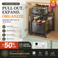 🔥-50% OFF⏳ Organisateur de placard double étagère coulissante ✨ Hauteur ajustable, acier carbone, sans montage, rangement optimisé 🧺