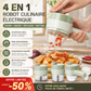 🔥‑51% PROMO FLASH🔪 Mini robot cuisine 4‑en‑1 sans fil : hachoir, éplucheur, brosse, multifonction rapide pour vos préparations 🍲✨