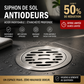 🔥-50% PROMO✨Siphon de sol rond inox brossé🚿Anti-odeur efficace, empêche les remontées de mauvaises odeurs