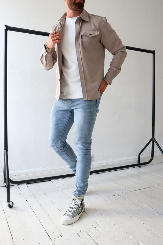 Veste chemise boutonnée (Acheter 2 livraison gratuite)