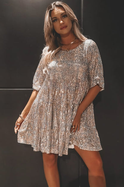 Robe Décontractée Mignonne à Paillettes pour la Fête et les Vacances