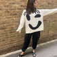 Joyeux dimanche-Pull en Tricot pour Femmes