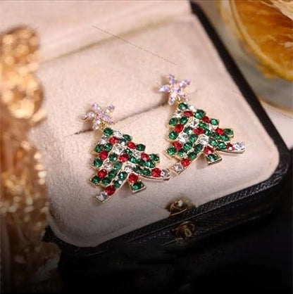 Boucles d'Oreilles en forme d'Arbre de Noël