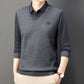 [Best Gift For Men] Men's Fake 2-Piece Knitted Shirt